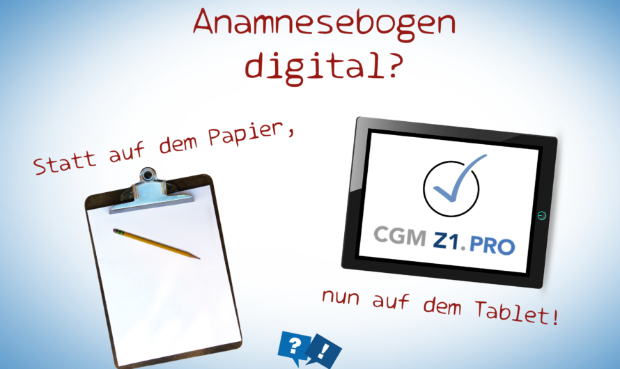 Mit Z1.PRO kommt der Anamnesebogen auf´s Tablet